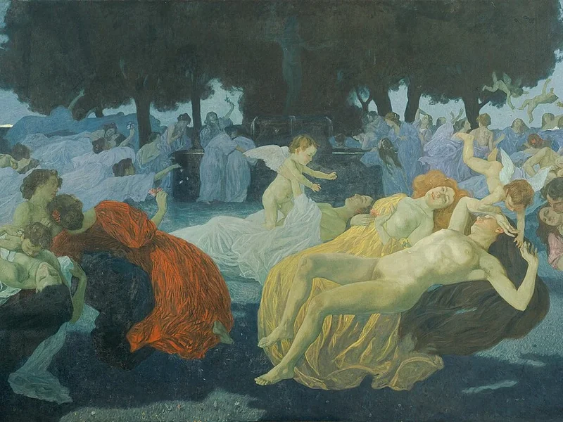 1861-Hans Tichy - Alla Fontana dell'Amore